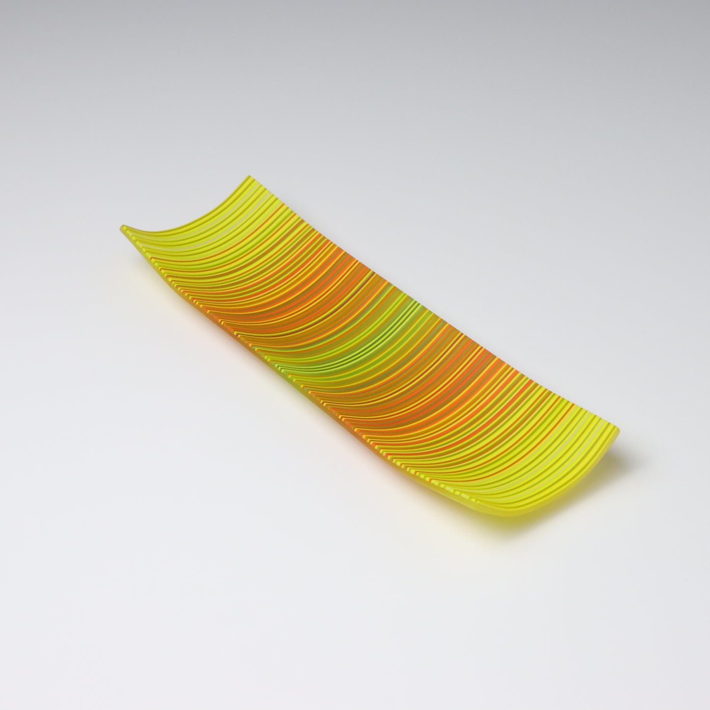 SX8 | Yellow, Orange & Green ColourWave Fused Glass Plate