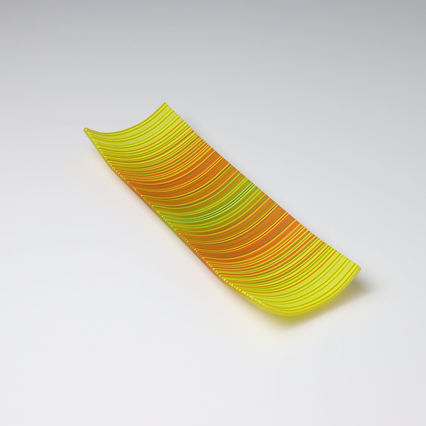 SX8 | Yellow, Orange & Green ColourWave Fused Glass Plate