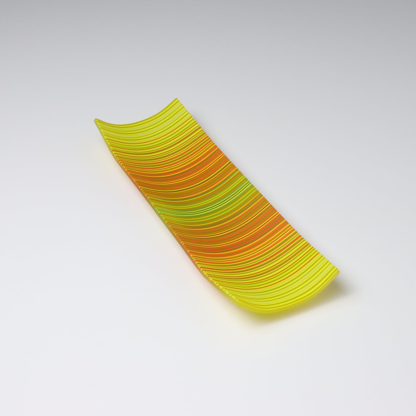 SX8 | Yellow, Orange & Green ColourWave Fused Glass Plate