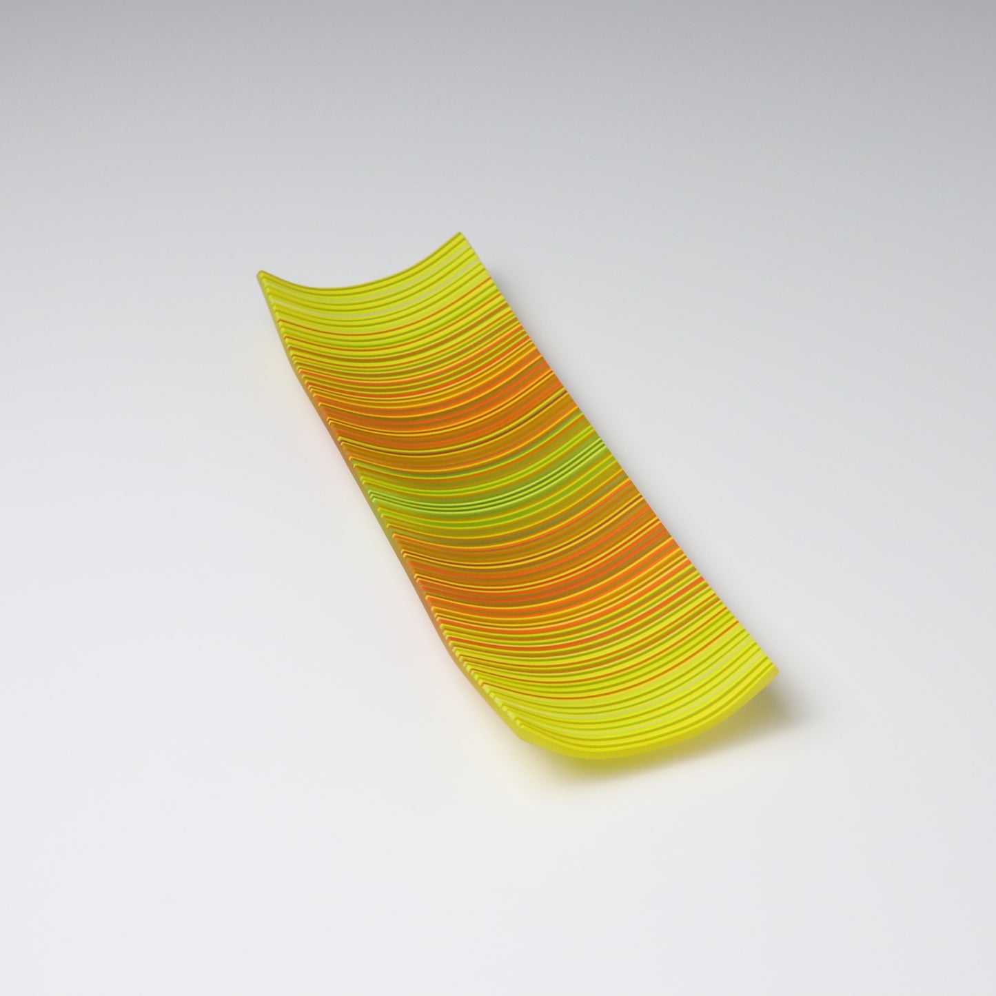 SX8 | Yellow, Orange & Green ColourWave Fused Glass Plate