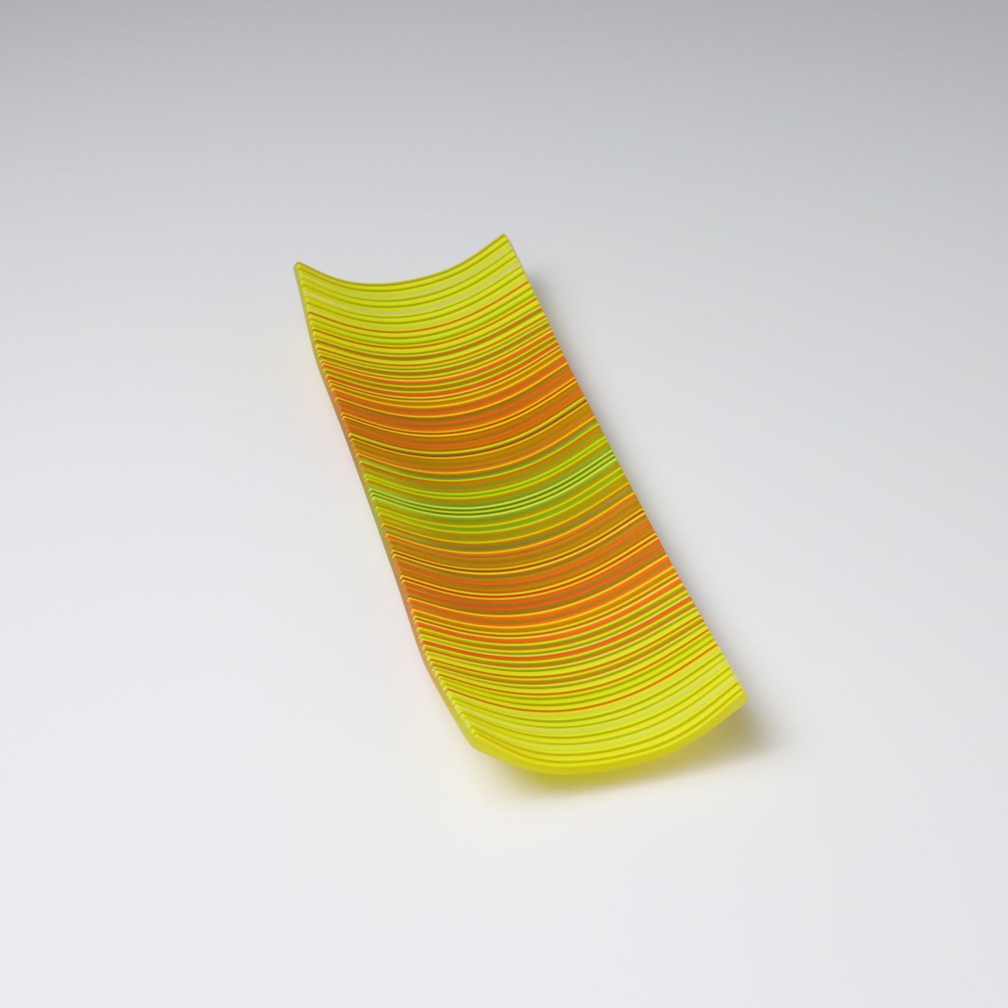 SX8 | Yellow, Orange & Green ColourWave Fused Glass Plate