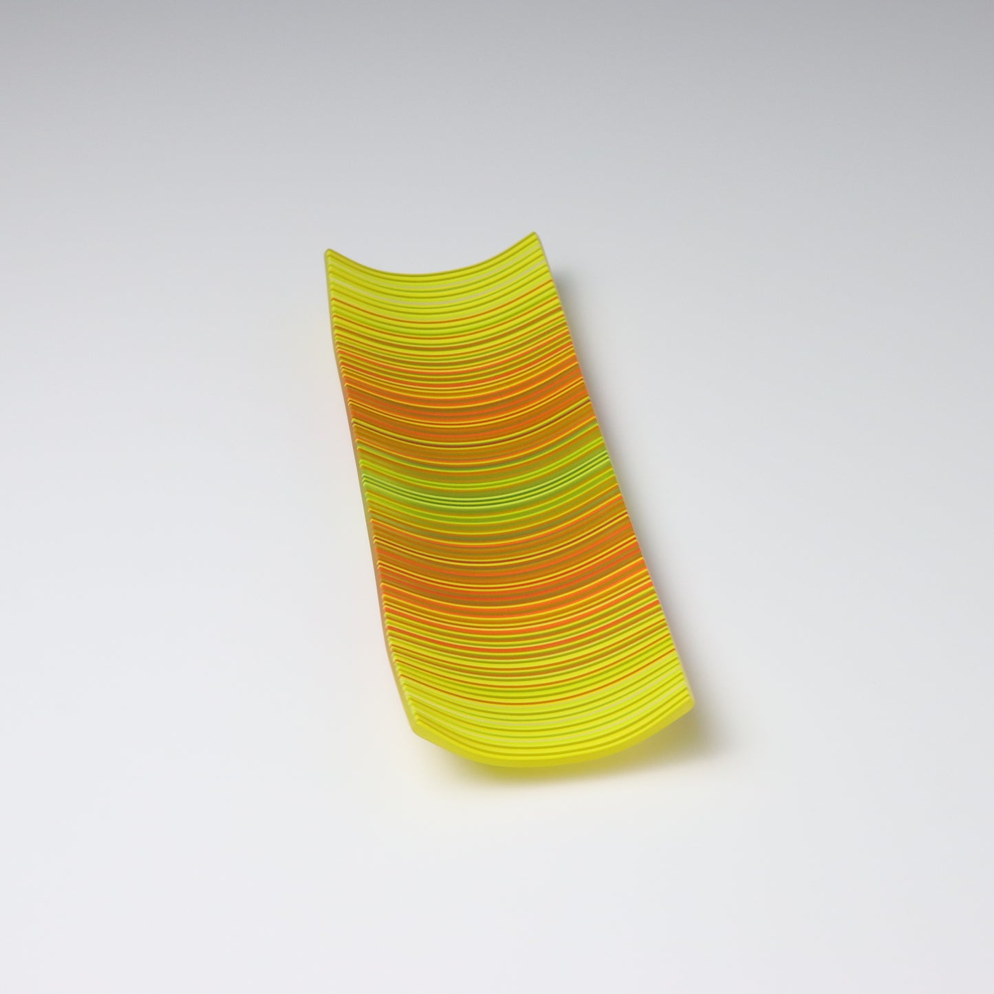 SX8 | Yellow, Orange & Green ColourWave Fused Glass Plate