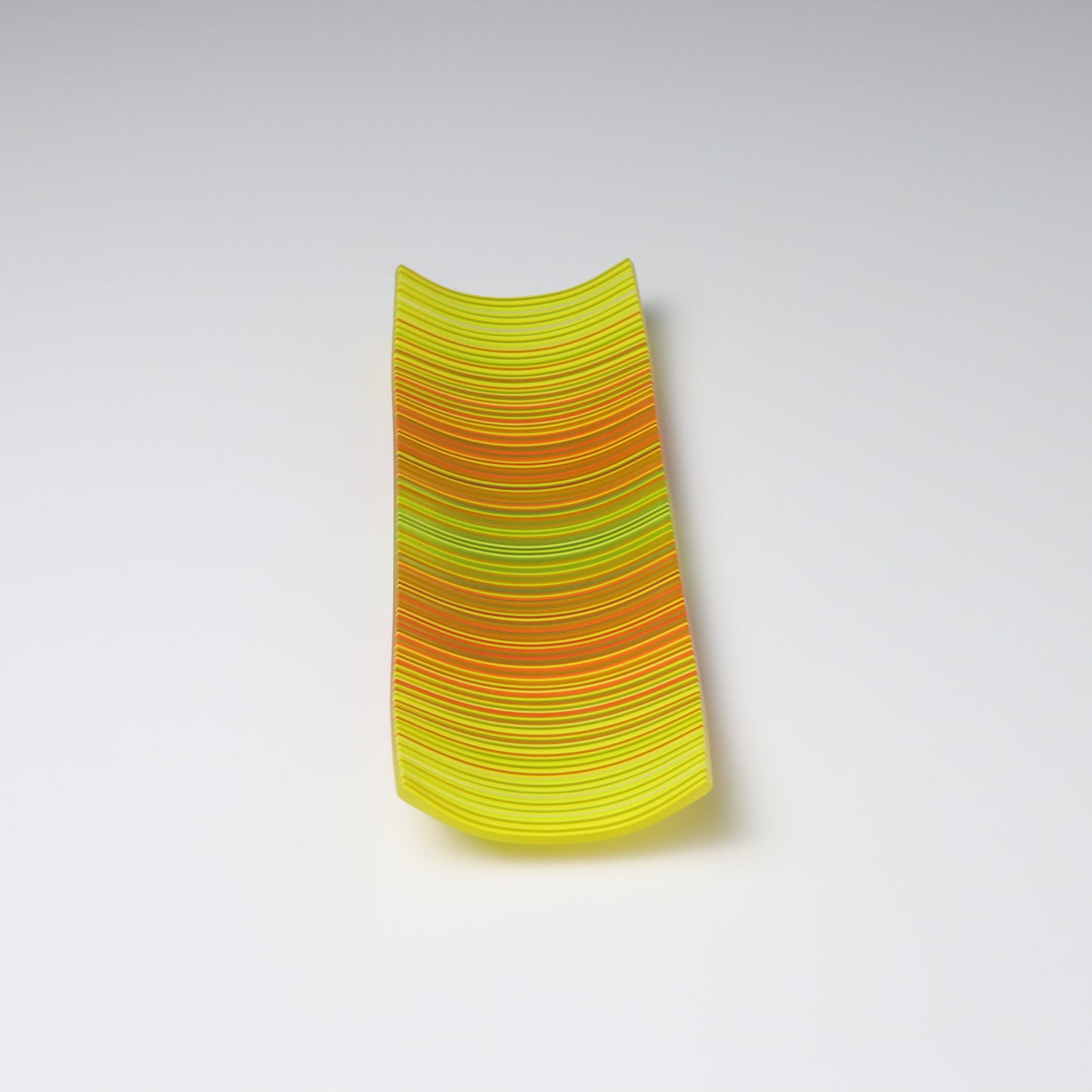 SX8 | Yellow, Orange & Green ColourWave Fused Glass Plate