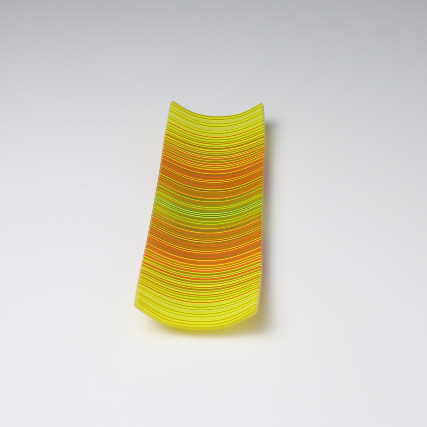 SX8 | Yellow, Orange & Green ColourWave Fused Glass Plate