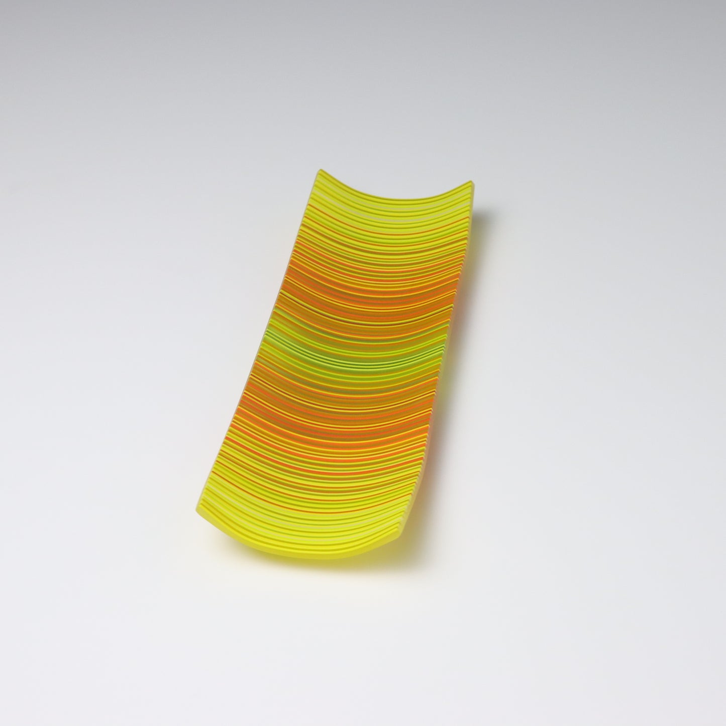 SX8 | Yellow, Orange & Green ColourWave Fused Glass Plate