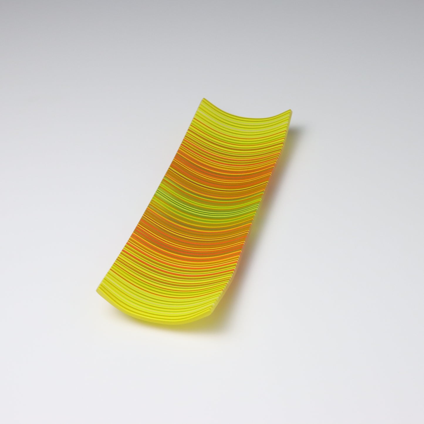 SX8 | Yellow, Orange & Green ColourWave Fused Glass Plate