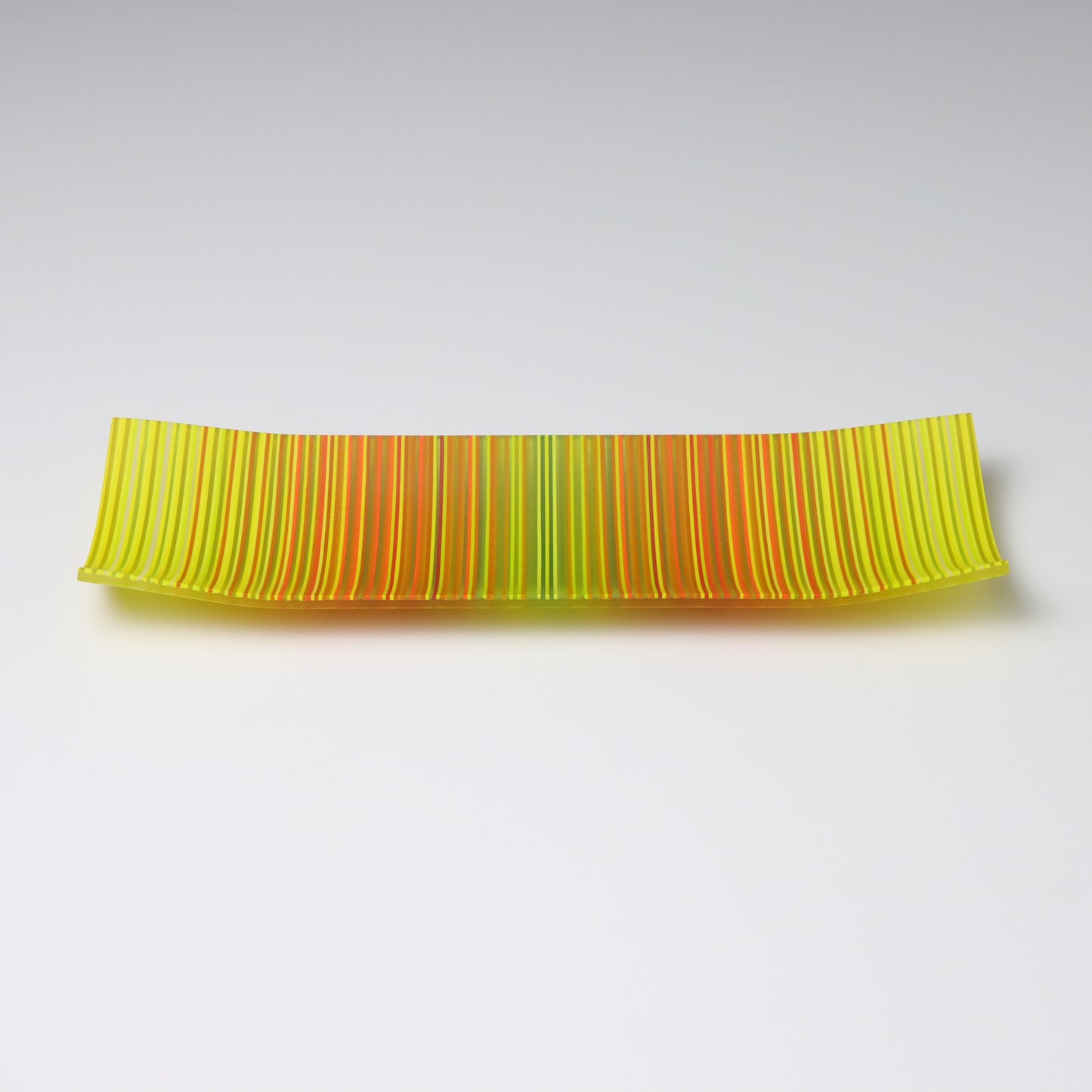 SX8 | Yellow, Orange & Green ColourWave Fused Glass Plate