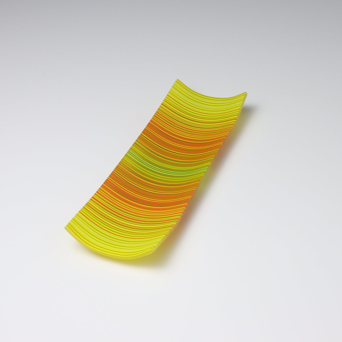 SX8 | Yellow, Orange & Green ColourWave Fused Glass Plate