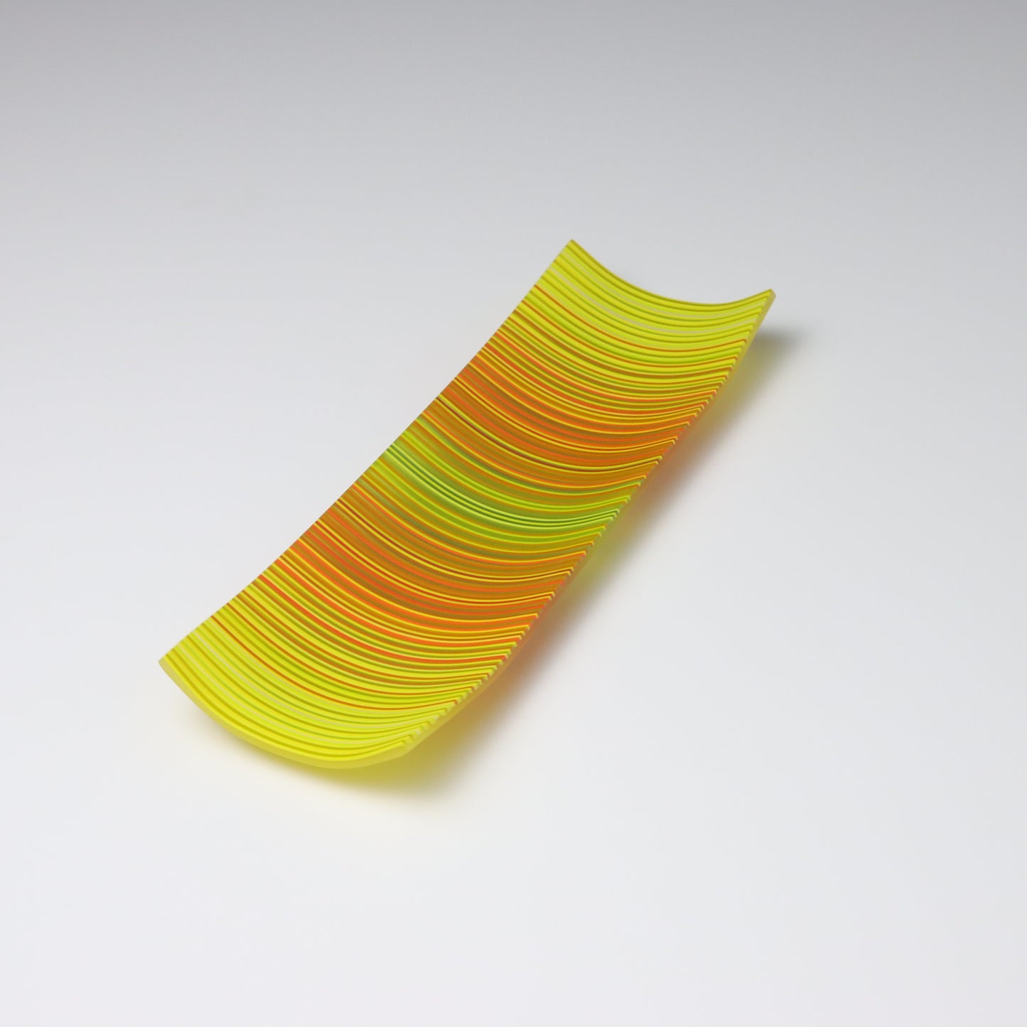 SX8 | Yellow, Orange & Green ColourWave Fused Glass Plate