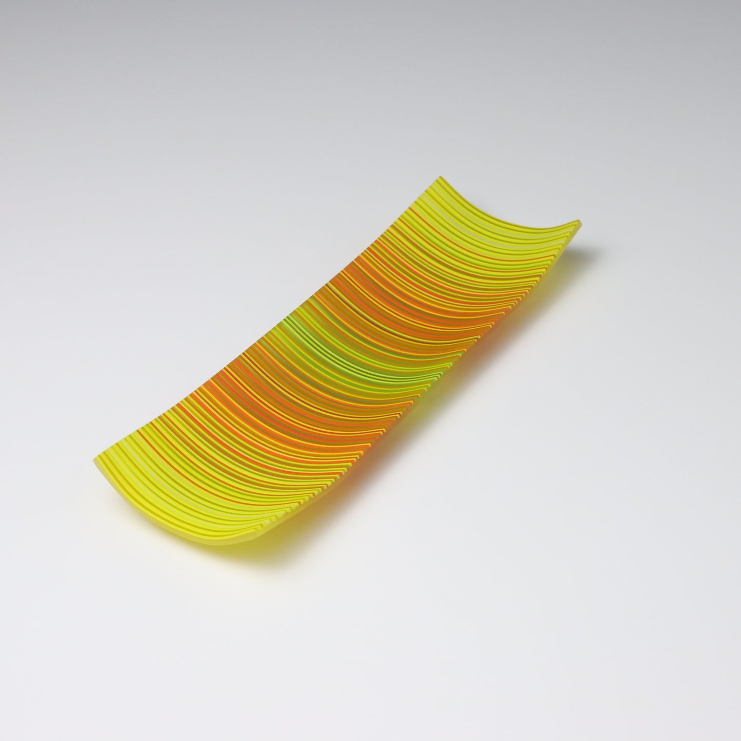 SX8 | Yellow, Orange & Green ColourWave Fused Glass Plate