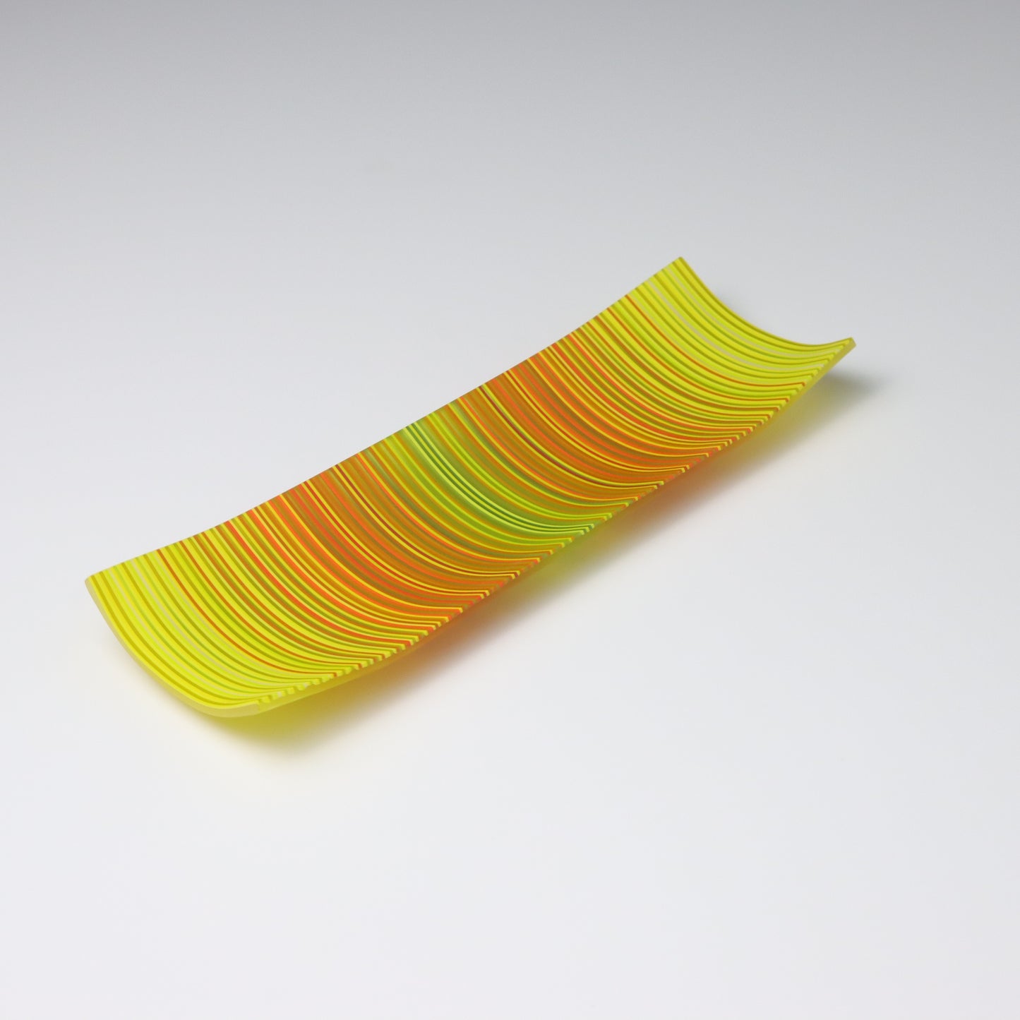 SX8 | Yellow, Orange & Green ColourWave Fused Glass Plate