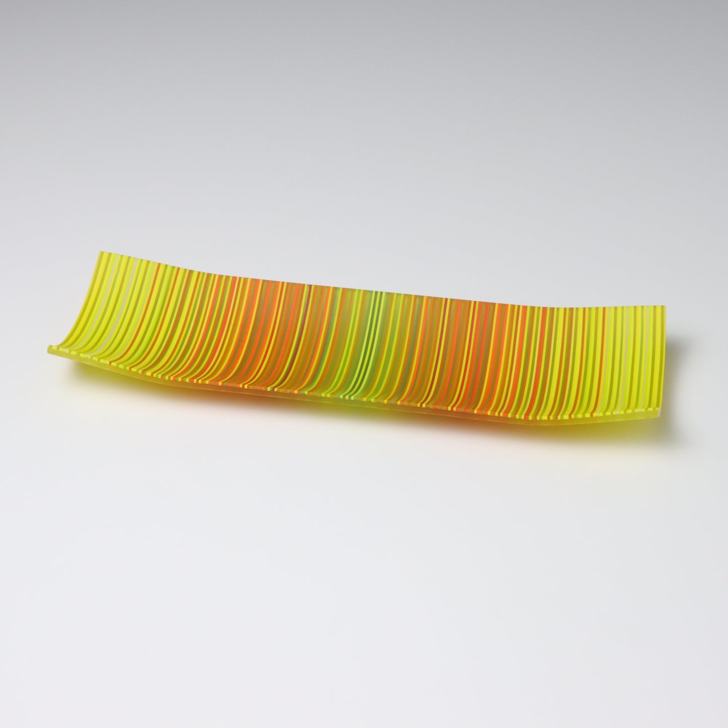 SX8 | Yellow, Orange & Green ColourWave Fused Glass Plate