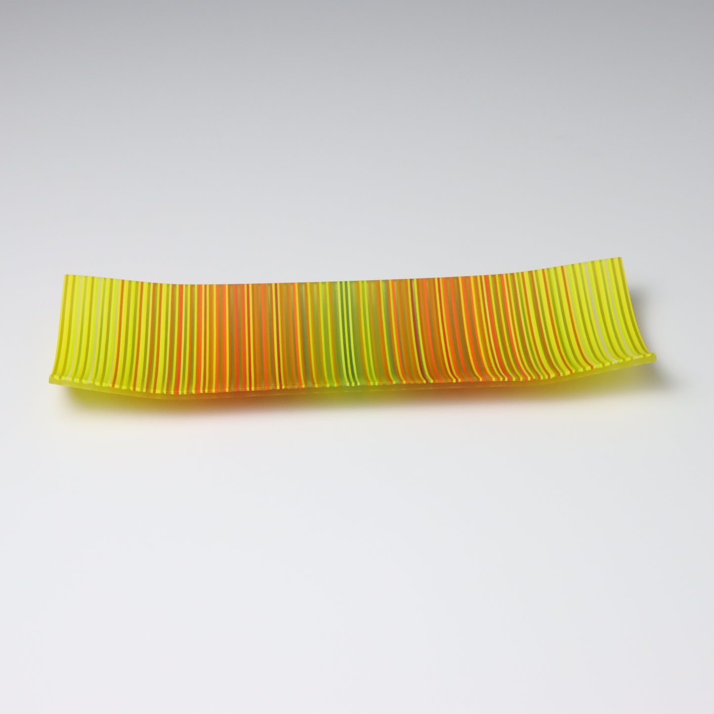 SX8 | Yellow, Orange & Green ColourWave Fused Glass Plate