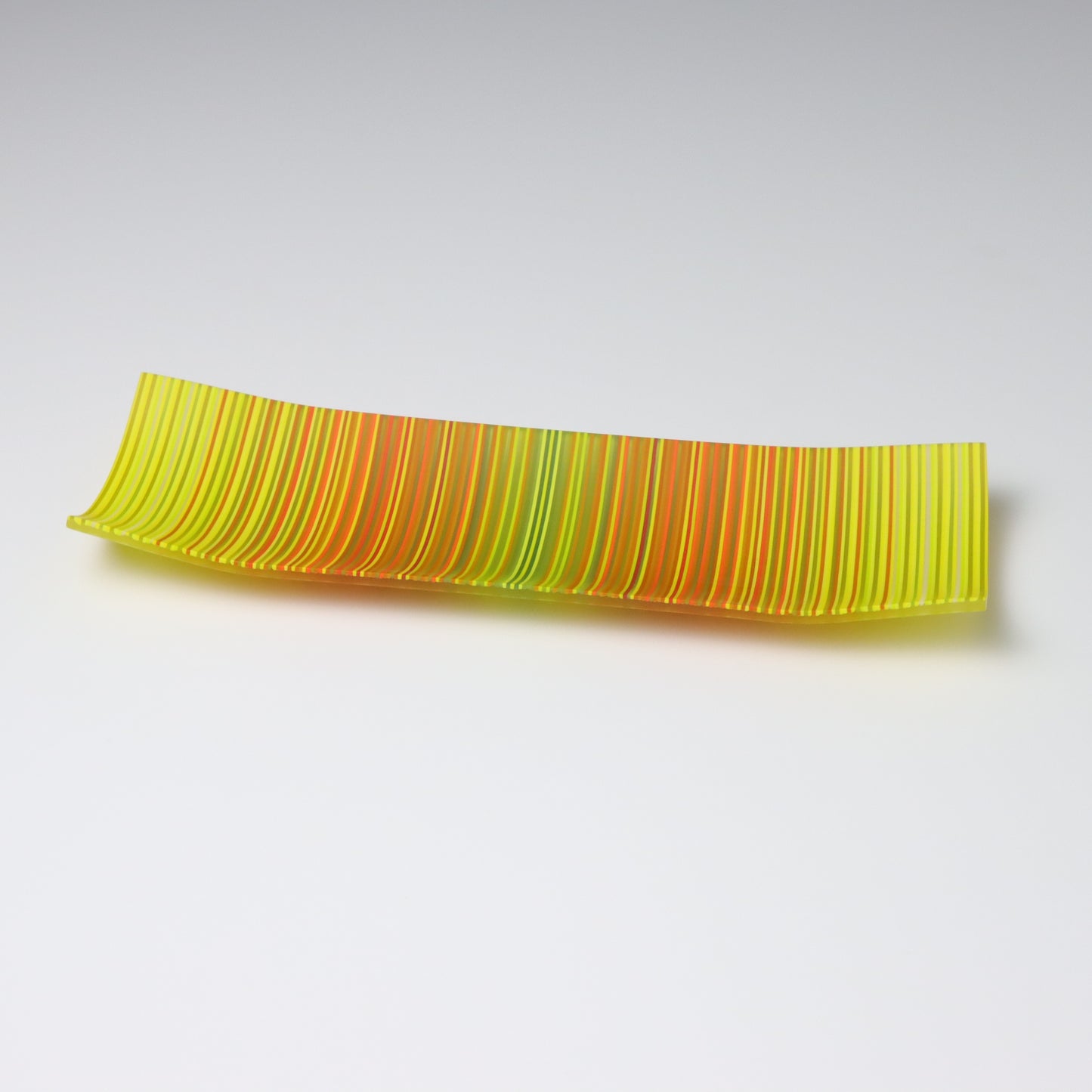 SX8 | Yellow, Orange & Green ColourWave Fused Glass Plate