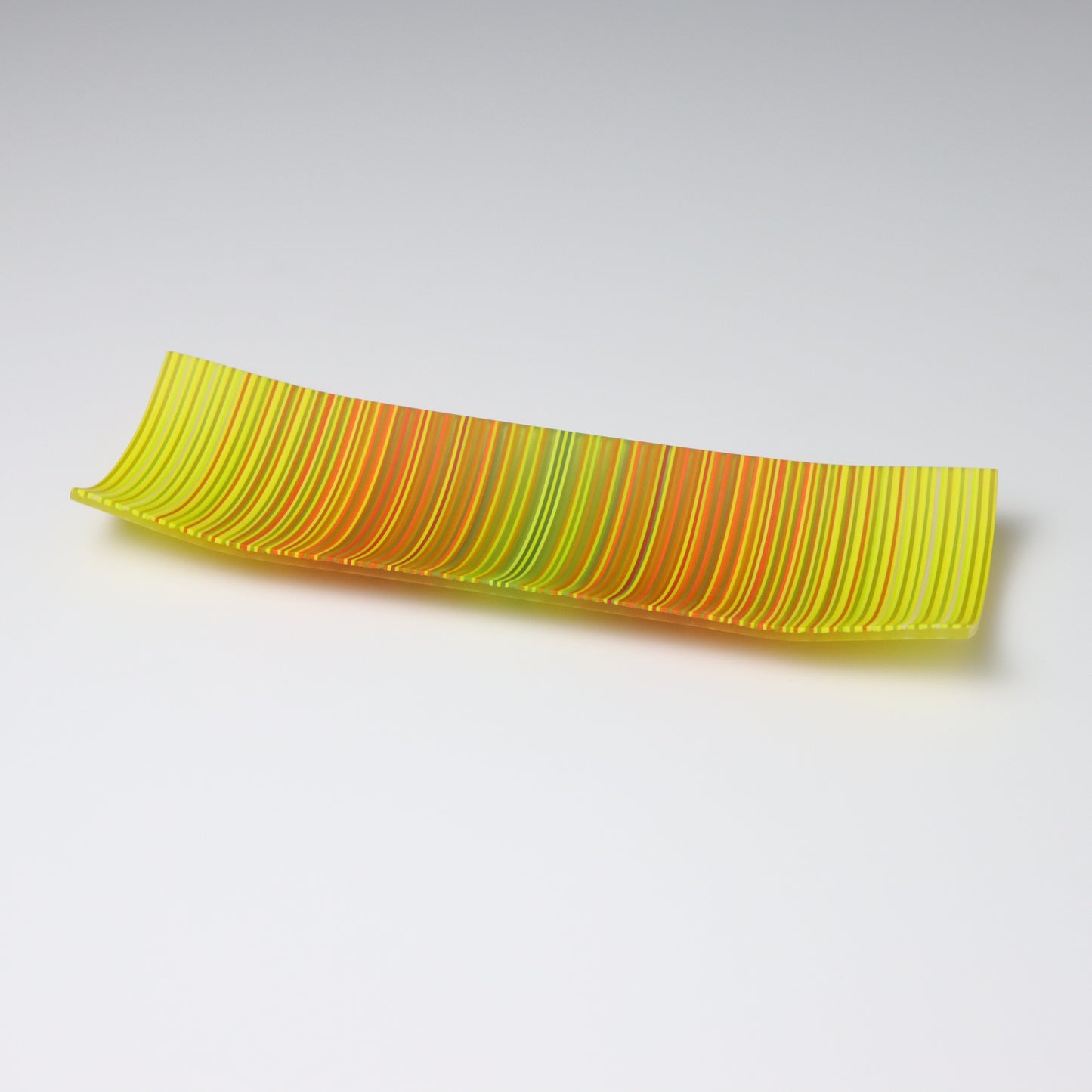 SX8 | Yellow, Orange & Green ColourWave Fused Glass Plate