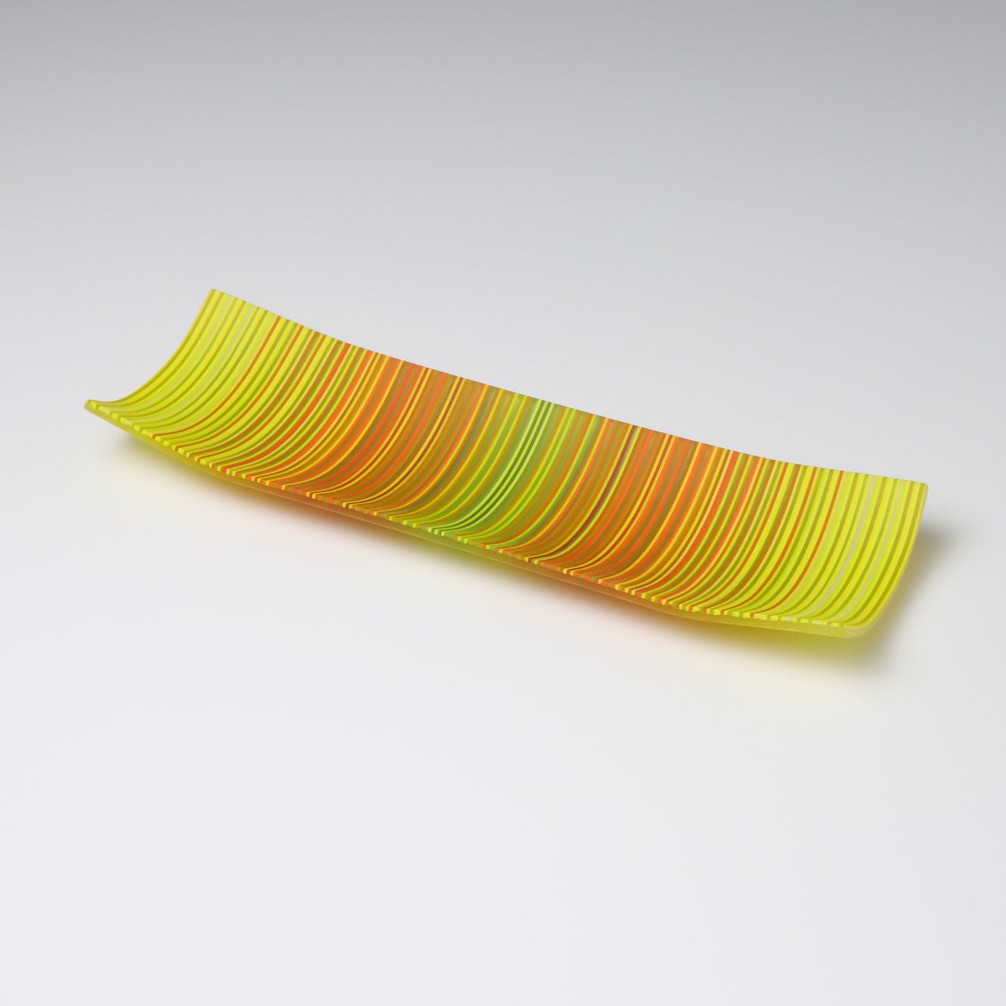 SX8 | Yellow, Orange & Green ColourWave Fused Glass Plate