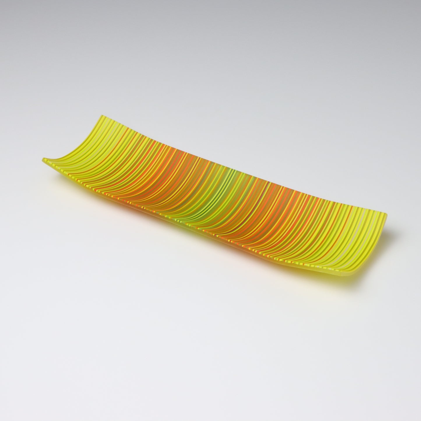 SX8 | Yellow, Orange & Green ColourWave Fused Glass Plate