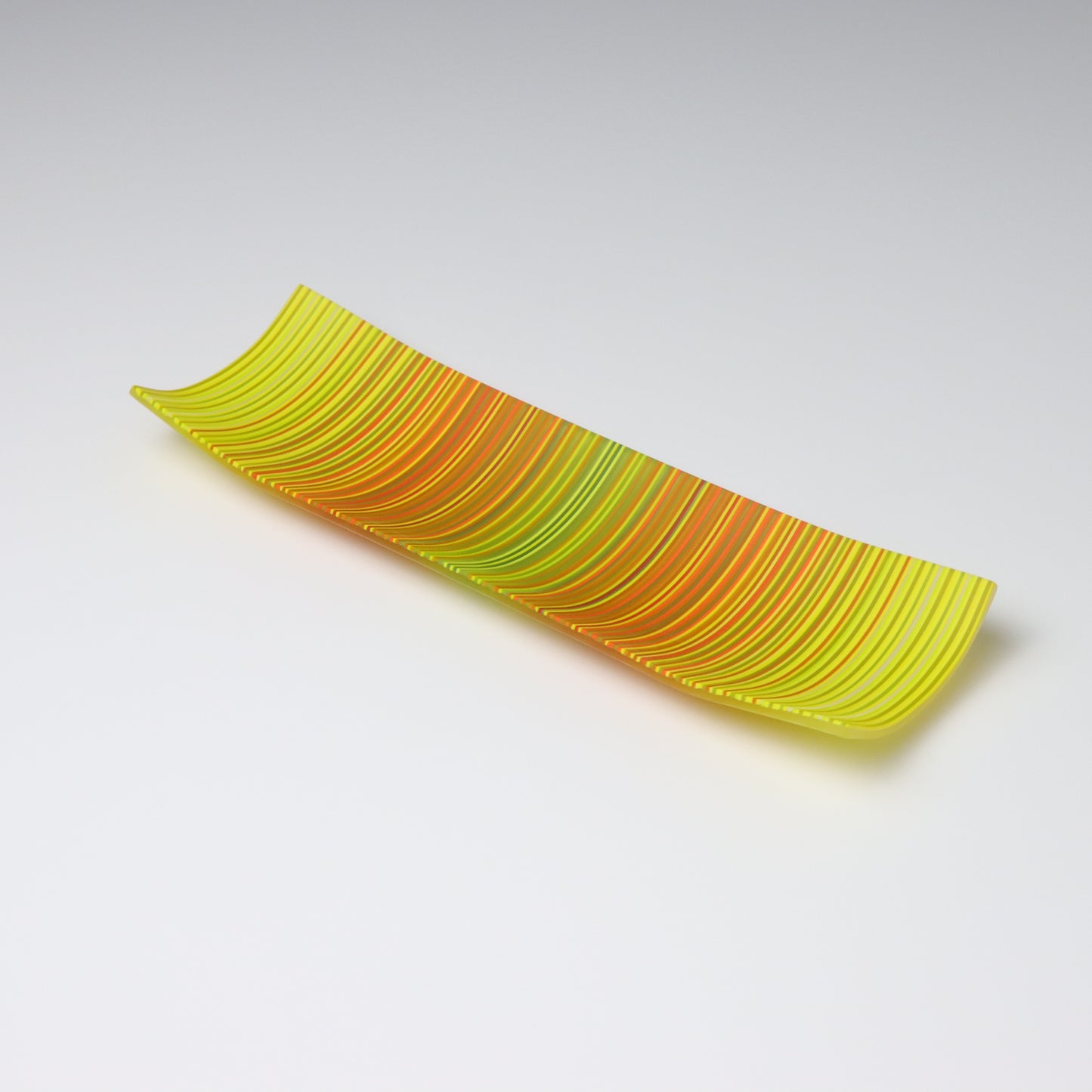 SX8 | Yellow, Orange & Green ColourWave Fused Glass Plate