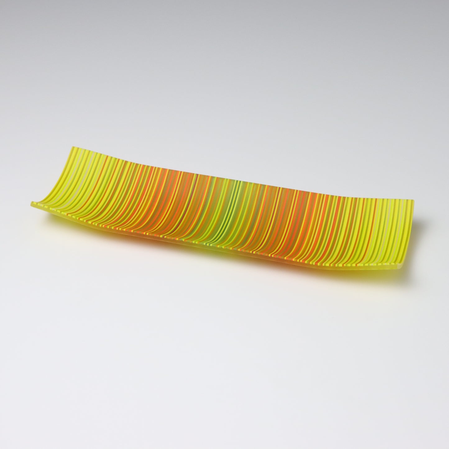 SX8 | Yellow, Orange & Green ColourWave Fused Glass Plate