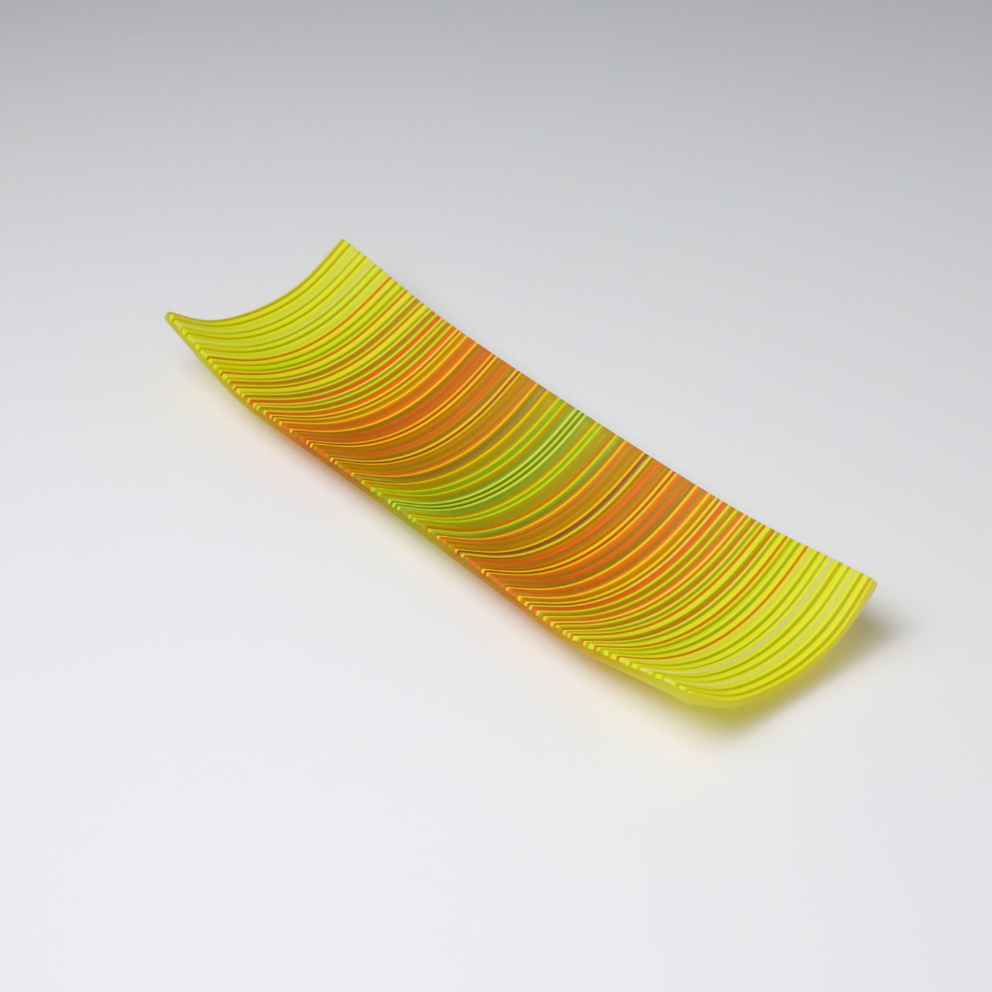 SX8 | Yellow, Orange & Green ColourWave Fused Glass Plate