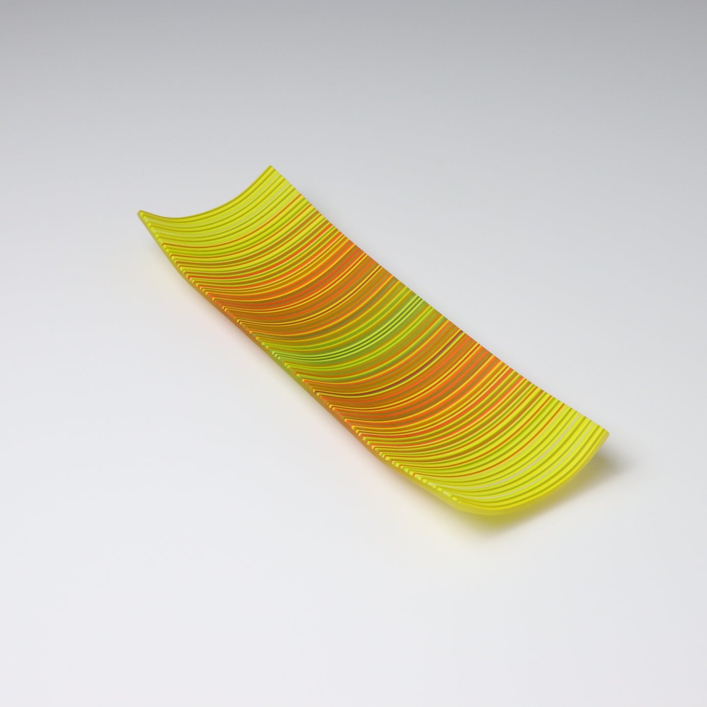 SX8 | Yellow, Orange & Green ColourWave Fused Glass Plate