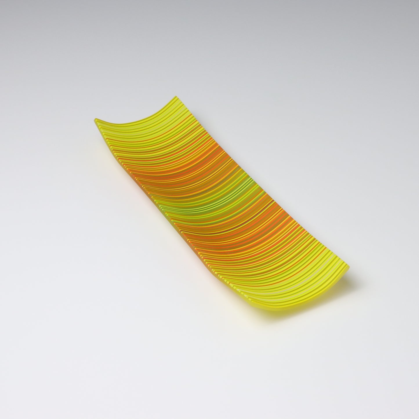 SX8 | Yellow, Orange & Green ColourWave Fused Glass Plate