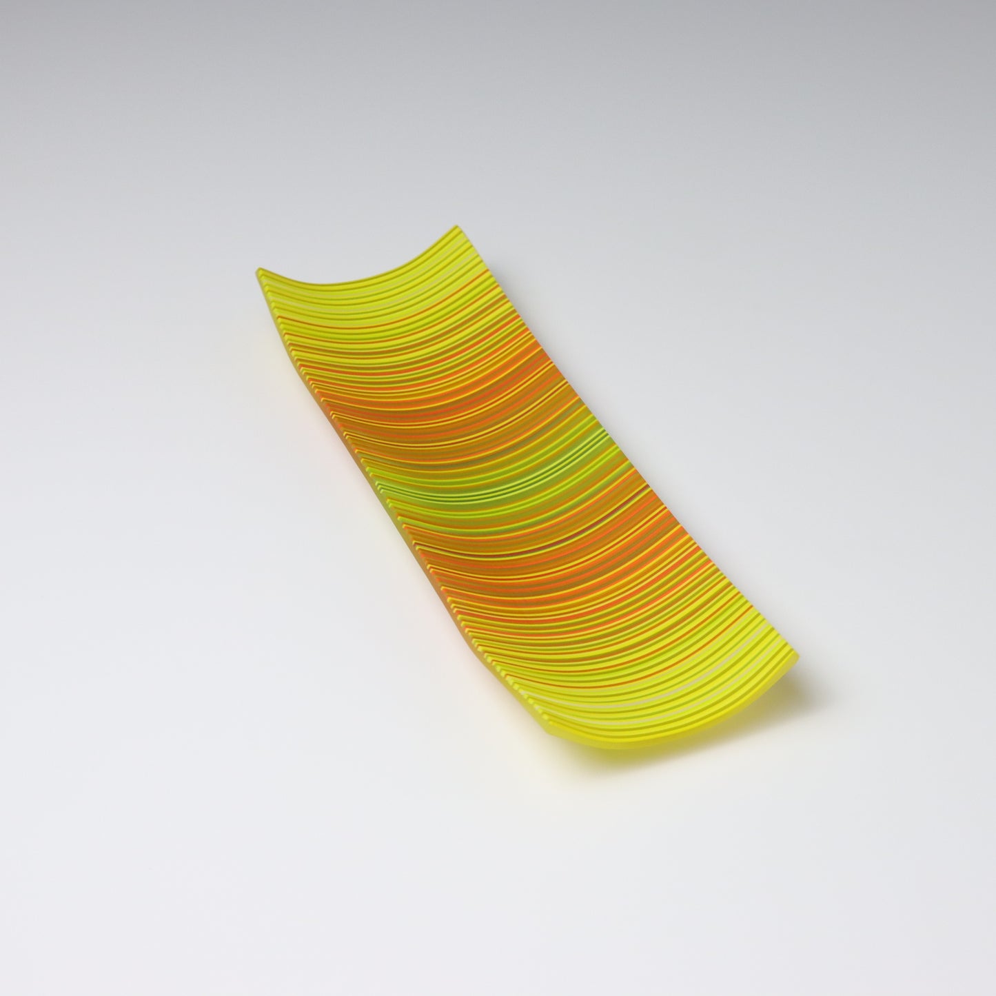 SX8 | Yellow, Orange & Green ColourWave Fused Glass Plate