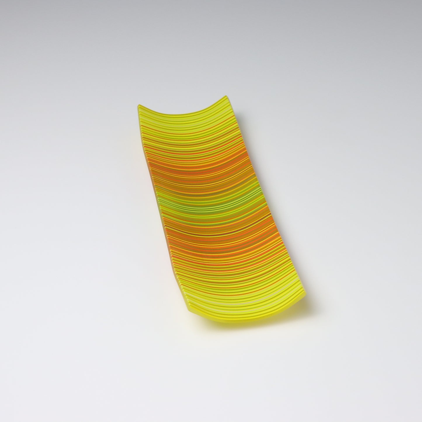 SX8 | Yellow, Orange & Green ColourWave Fused Glass Plate