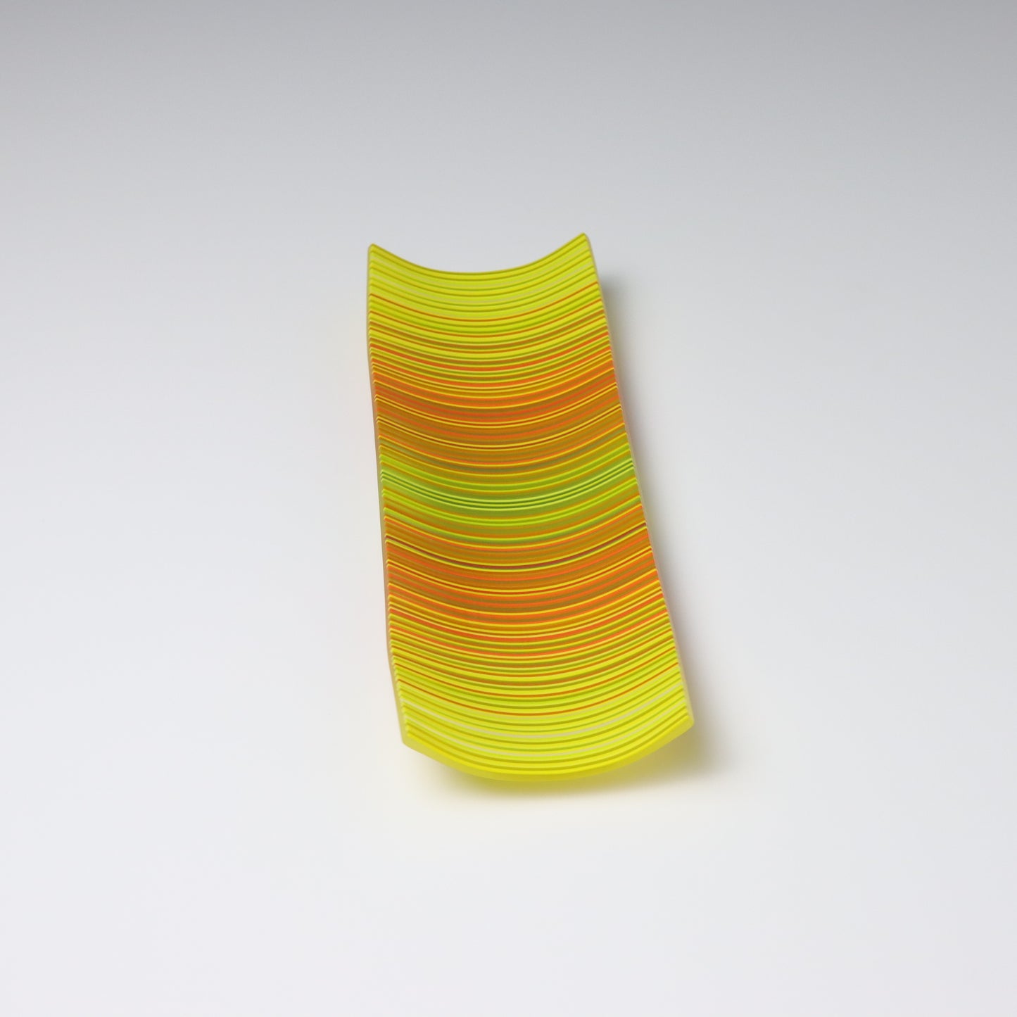 SX8 | Yellow, Orange & Green ColourWave Fused Glass Plate