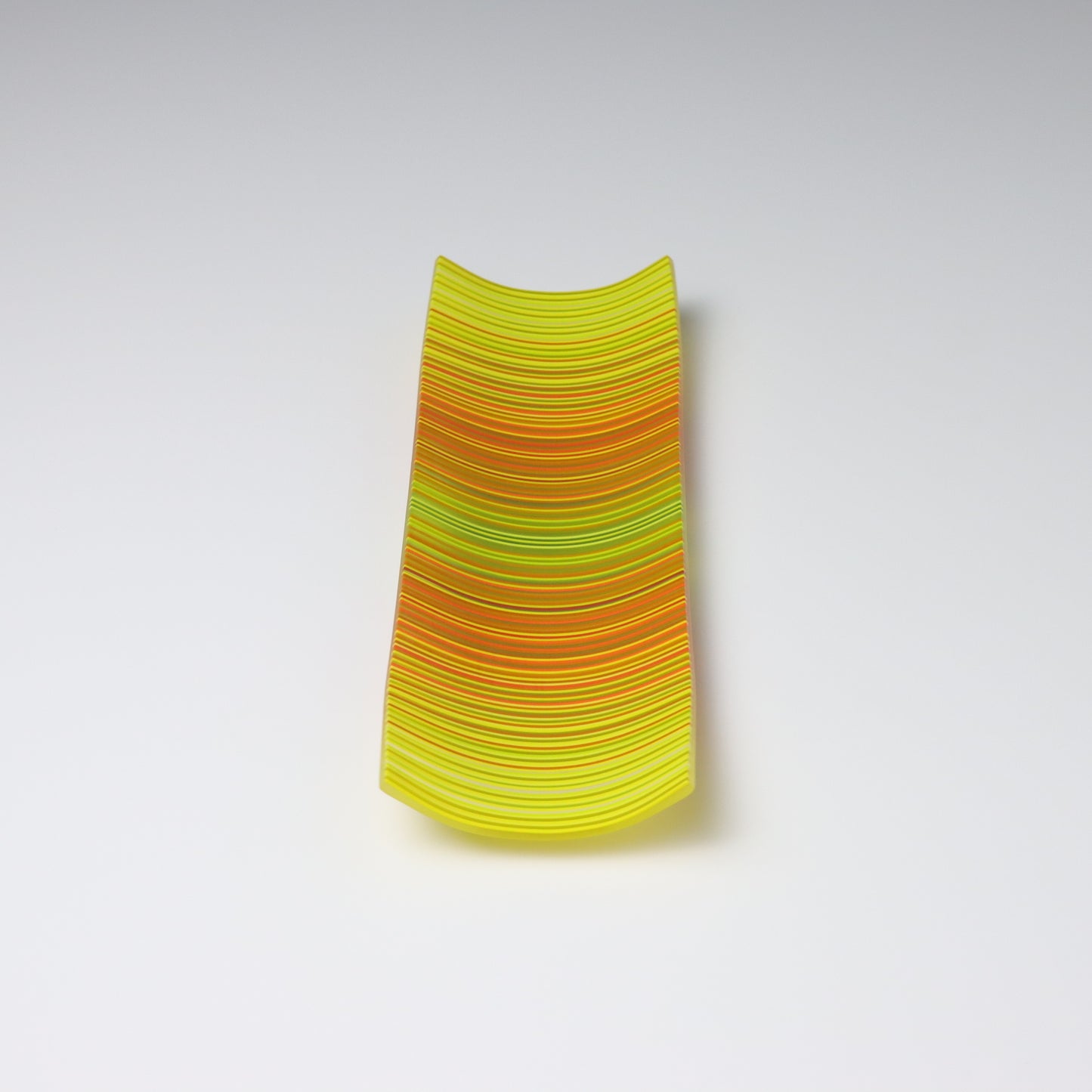 SX8 | Yellow, Orange & Green ColourWave Fused Glass Plate