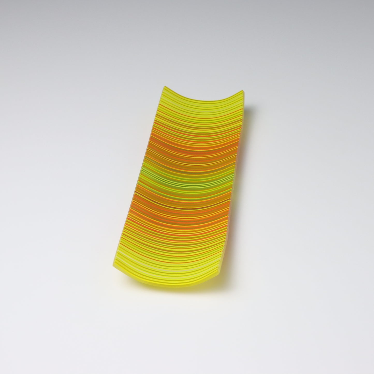 SX8 | Yellow, Orange & Green ColourWave Fused Glass Plate