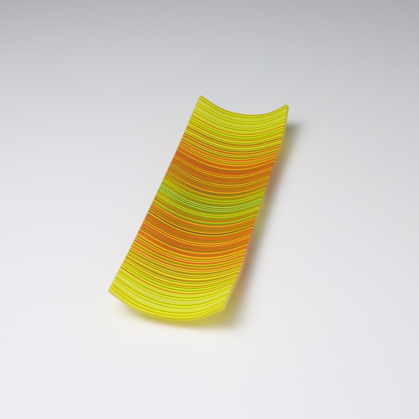 SX8 | Yellow, Orange & Green ColourWave Fused Glass Plate