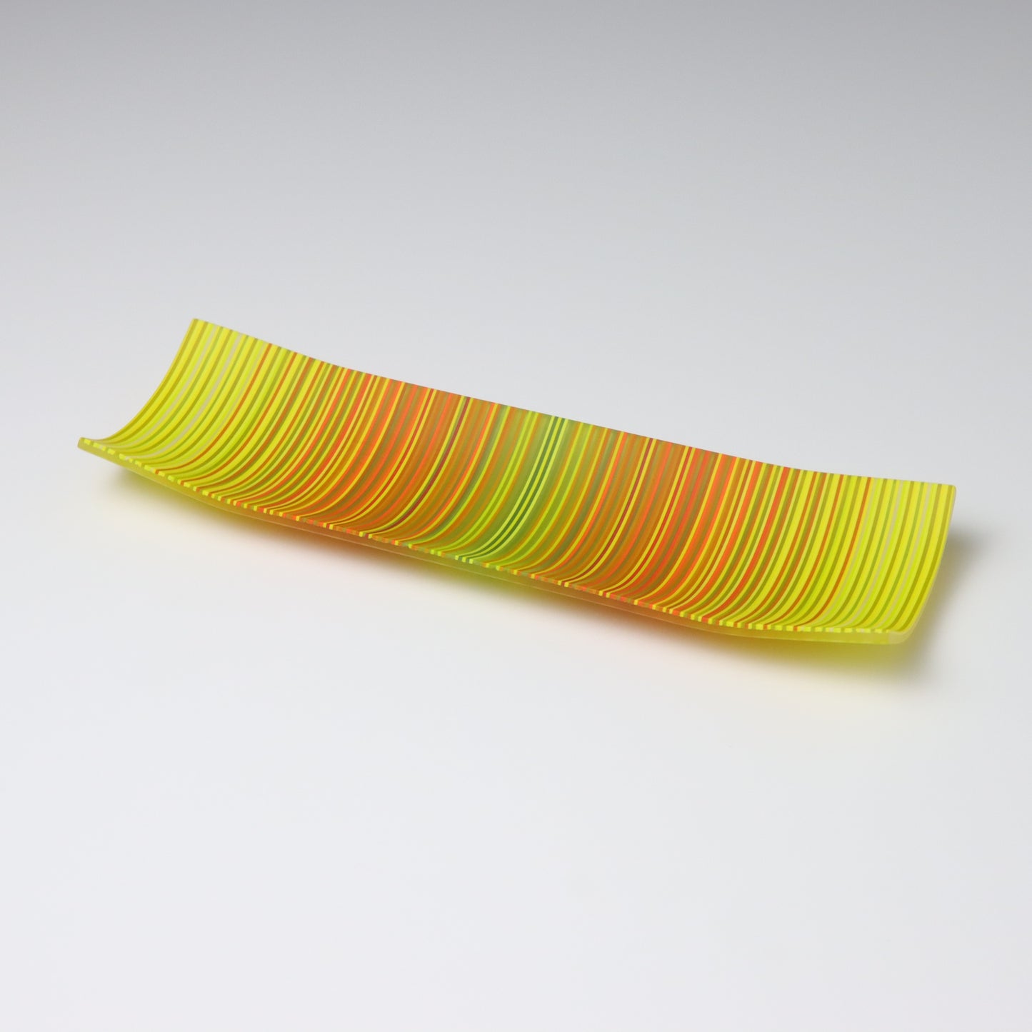 SX8 | Yellow, Orange & Green ColourWave Fused Glass Plate