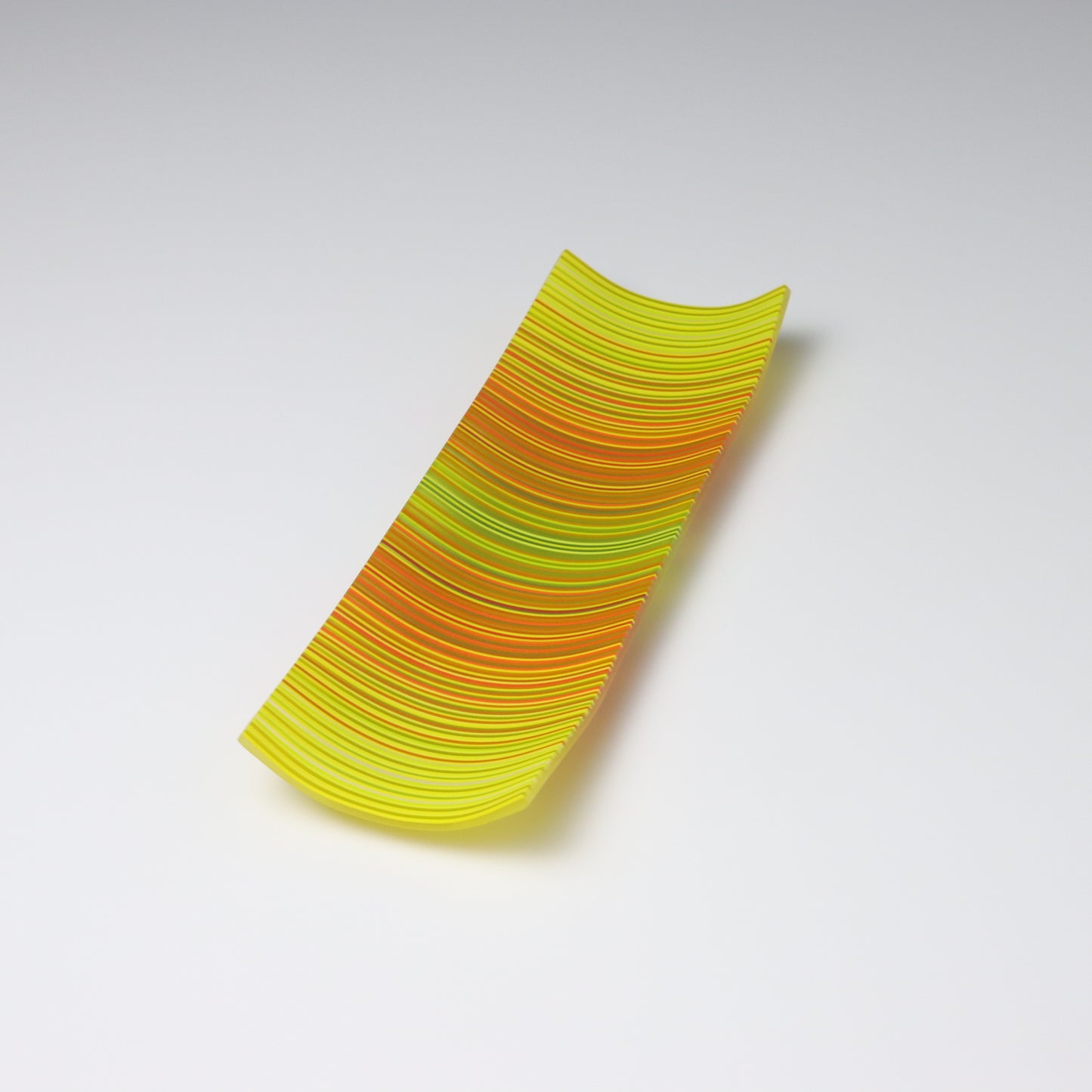 SX8 | Yellow, Orange & Green ColourWave Fused Glass Plate