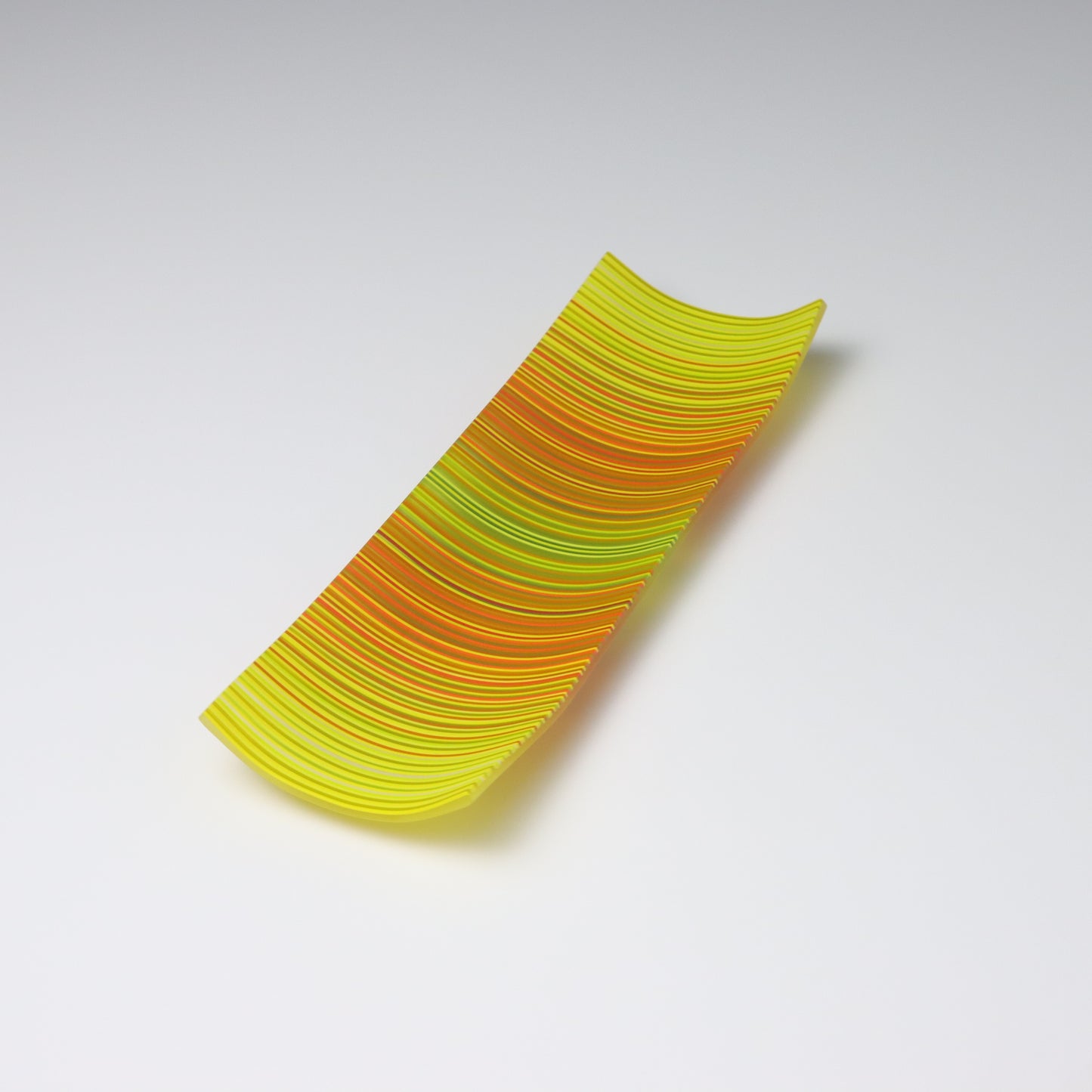 SX8 | Yellow, Orange & Green ColourWave Fused Glass Plate