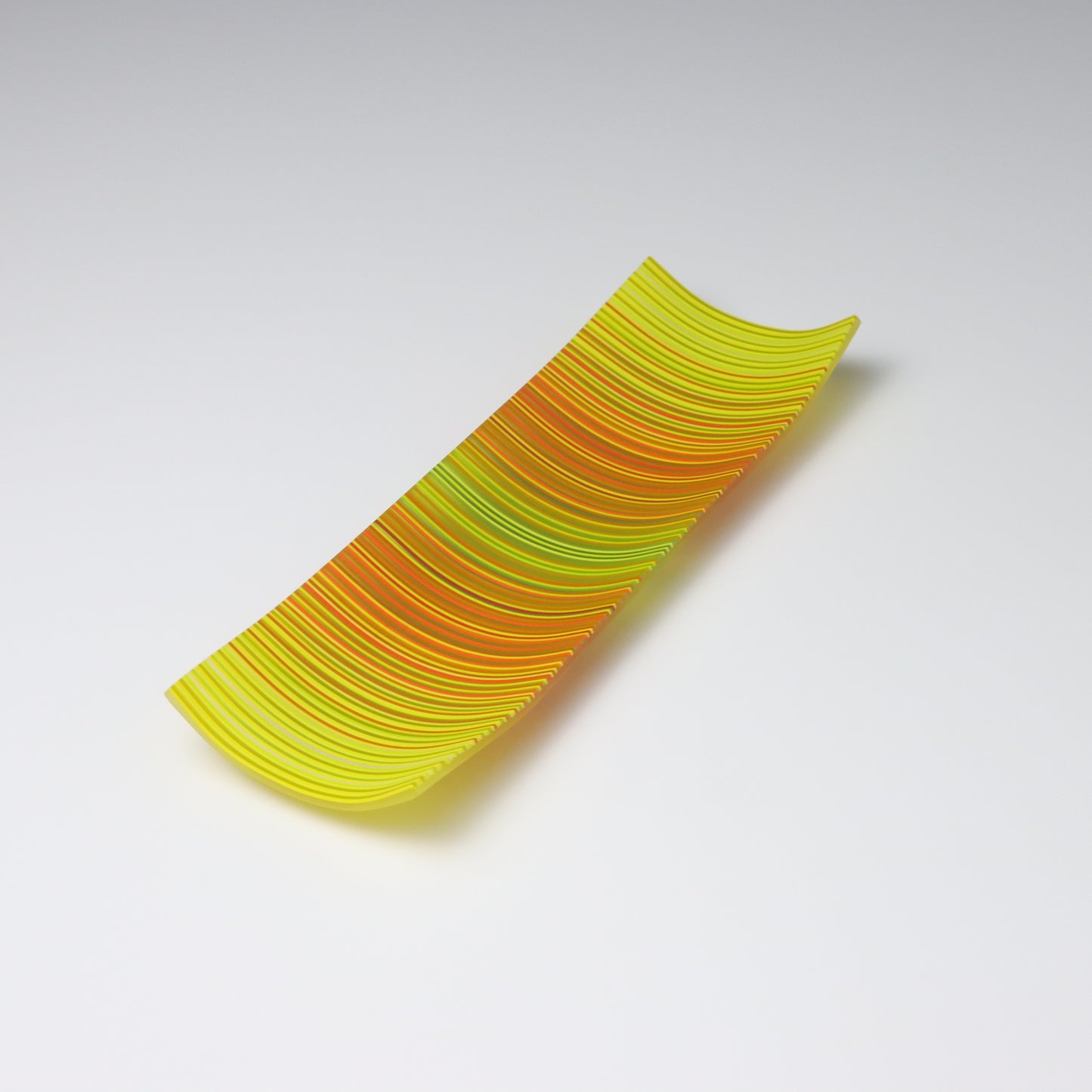 SX8 | Yellow, Orange & Green ColourWave Fused Glass Plate