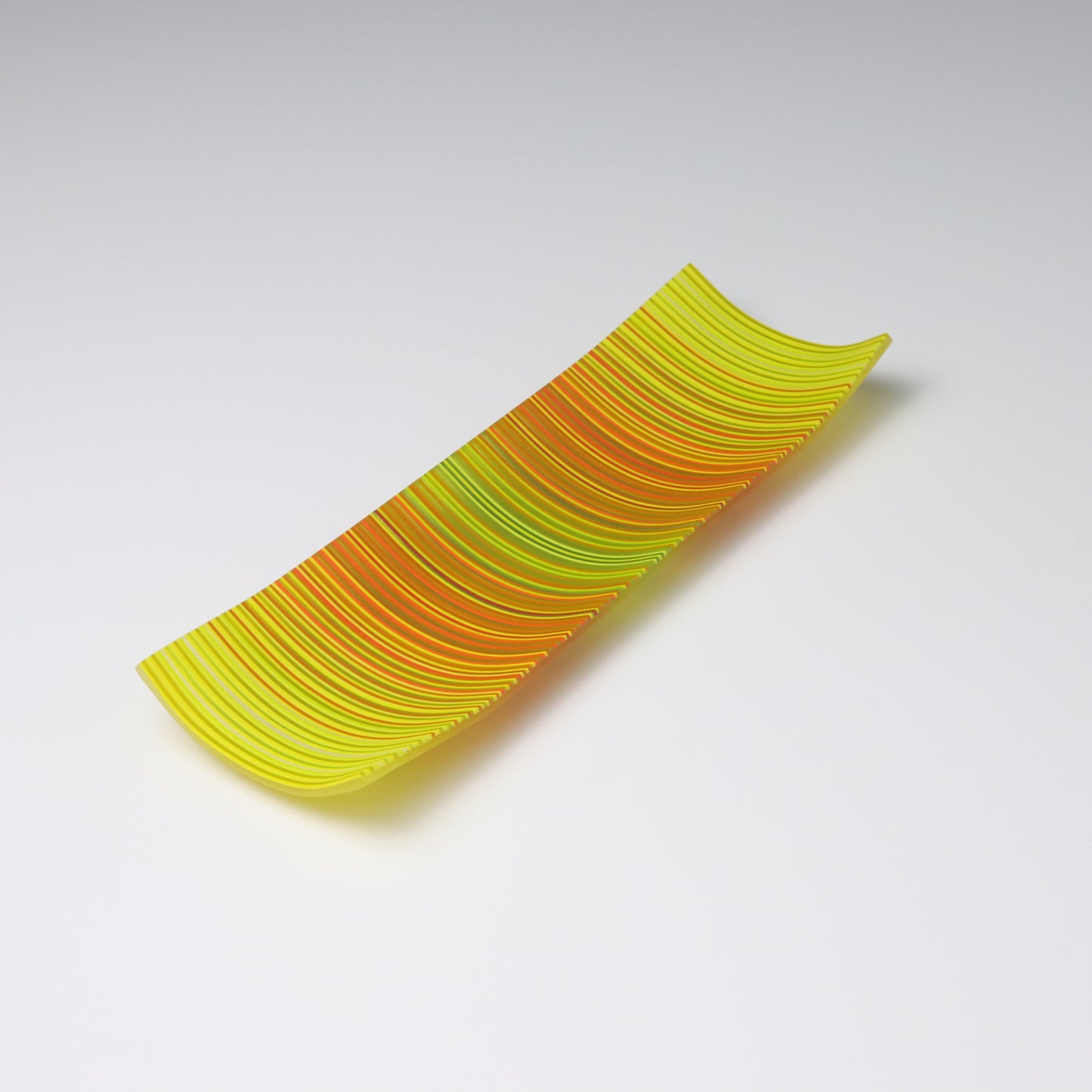 SX8 | Yellow, Orange & Green ColourWave Fused Glass Plate