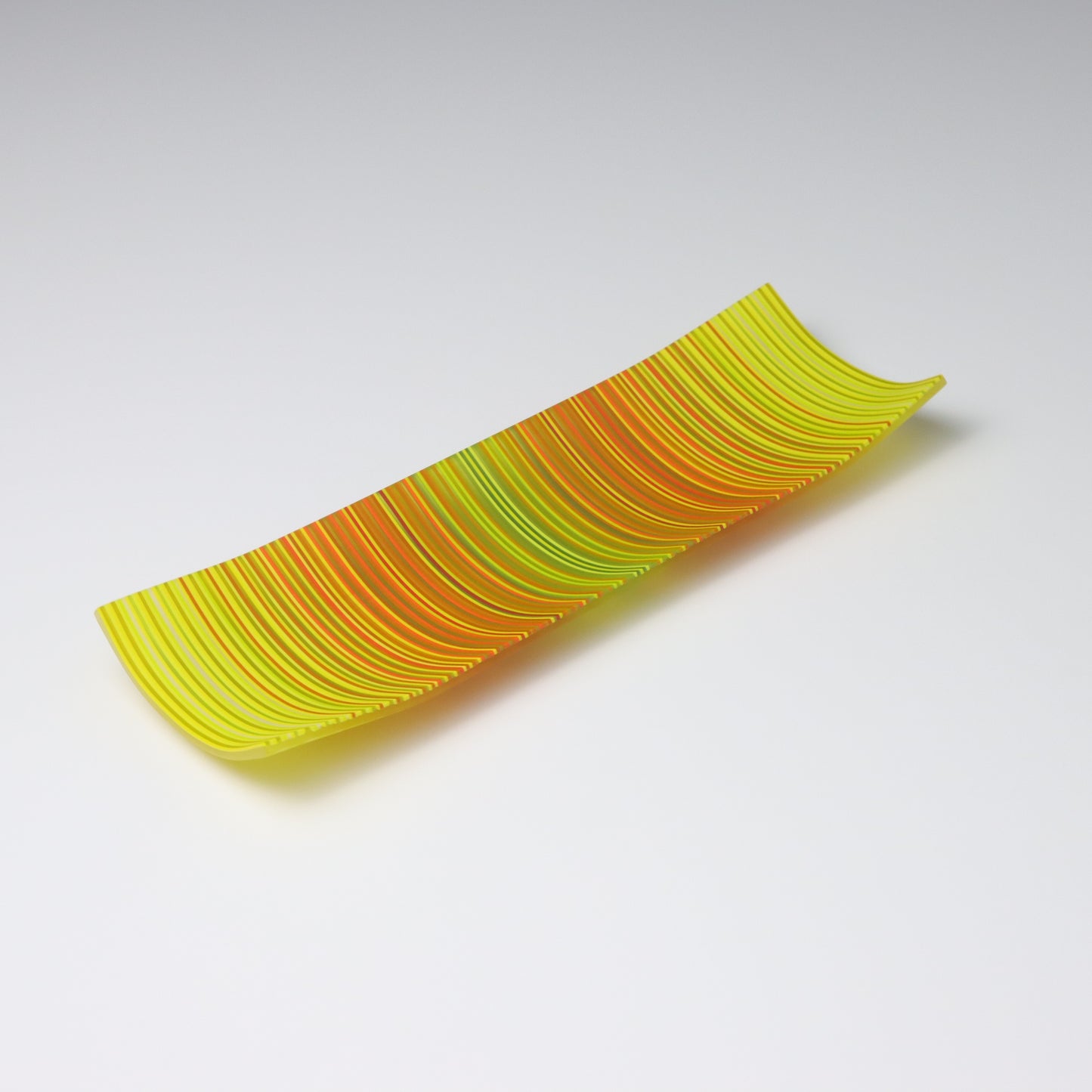 SX8 | Yellow, Orange & Green ColourWave Fused Glass Plate