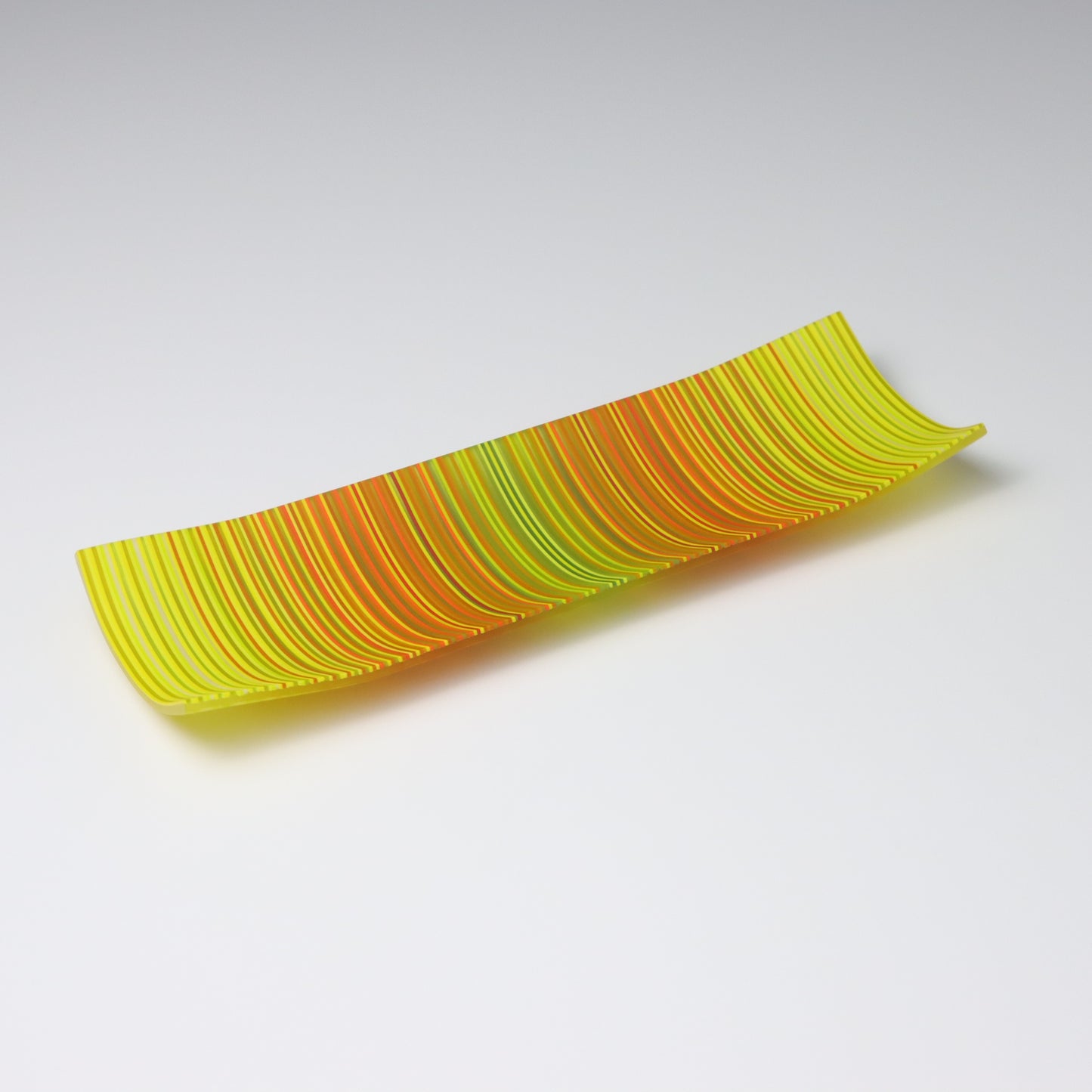 SX8 | Yellow, Orange & Green ColourWave Fused Glass Plate