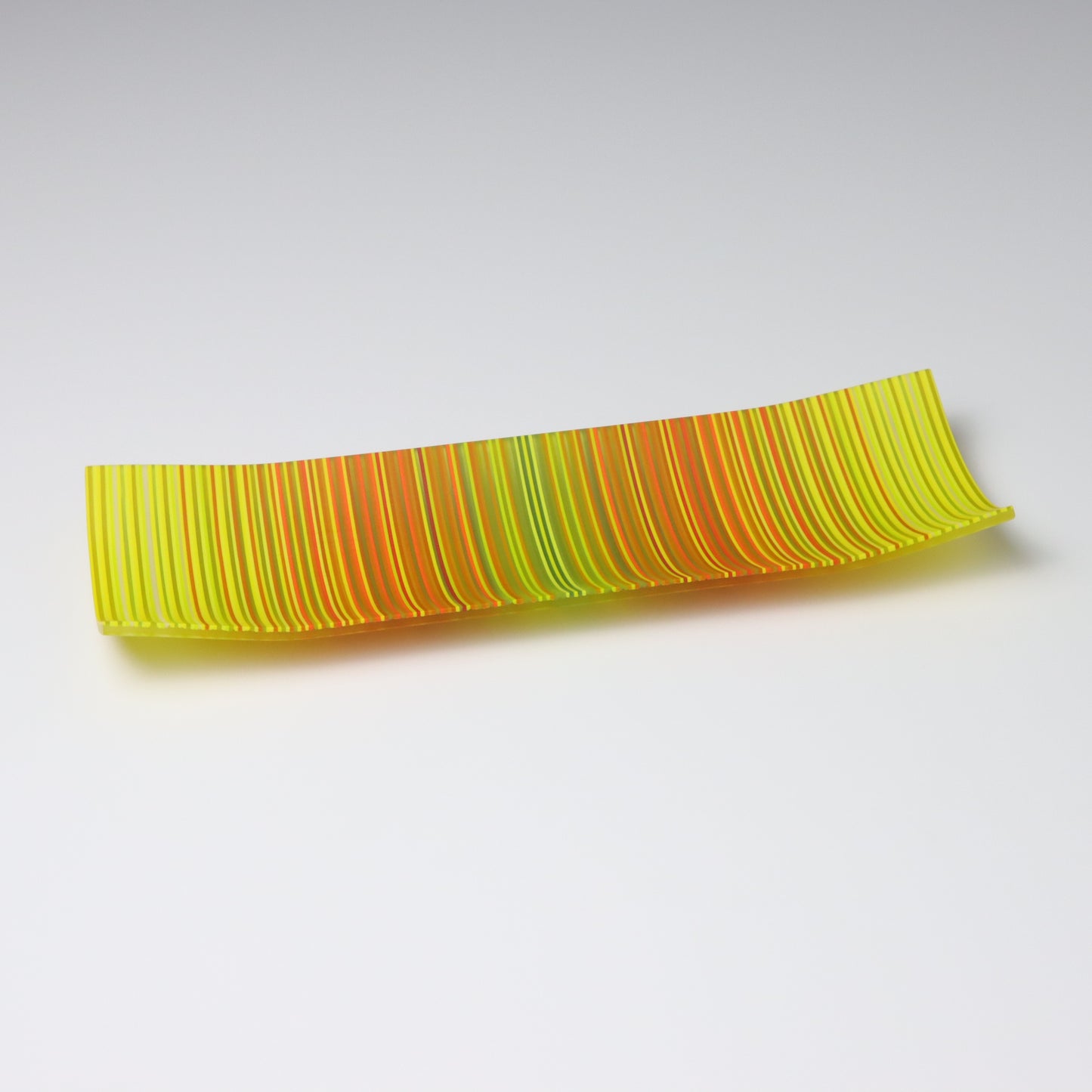 SX8 | Yellow, Orange & Green ColourWave Fused Glass Plate