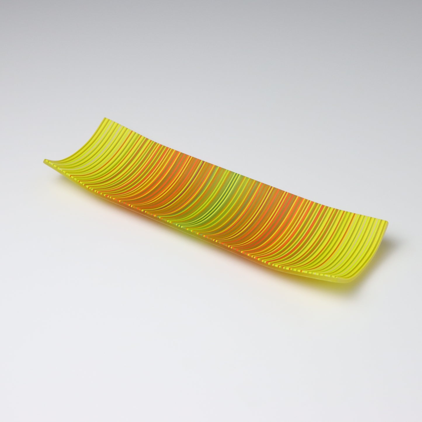 SX8 | Yellow, Orange & Green ColourWave Fused Glass Plate