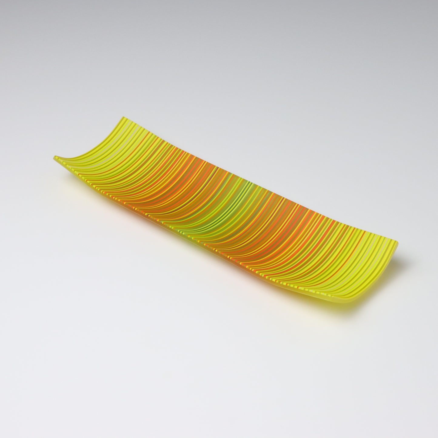 SX8 | Yellow, Orange & Green ColourWave Fused Glass Plate