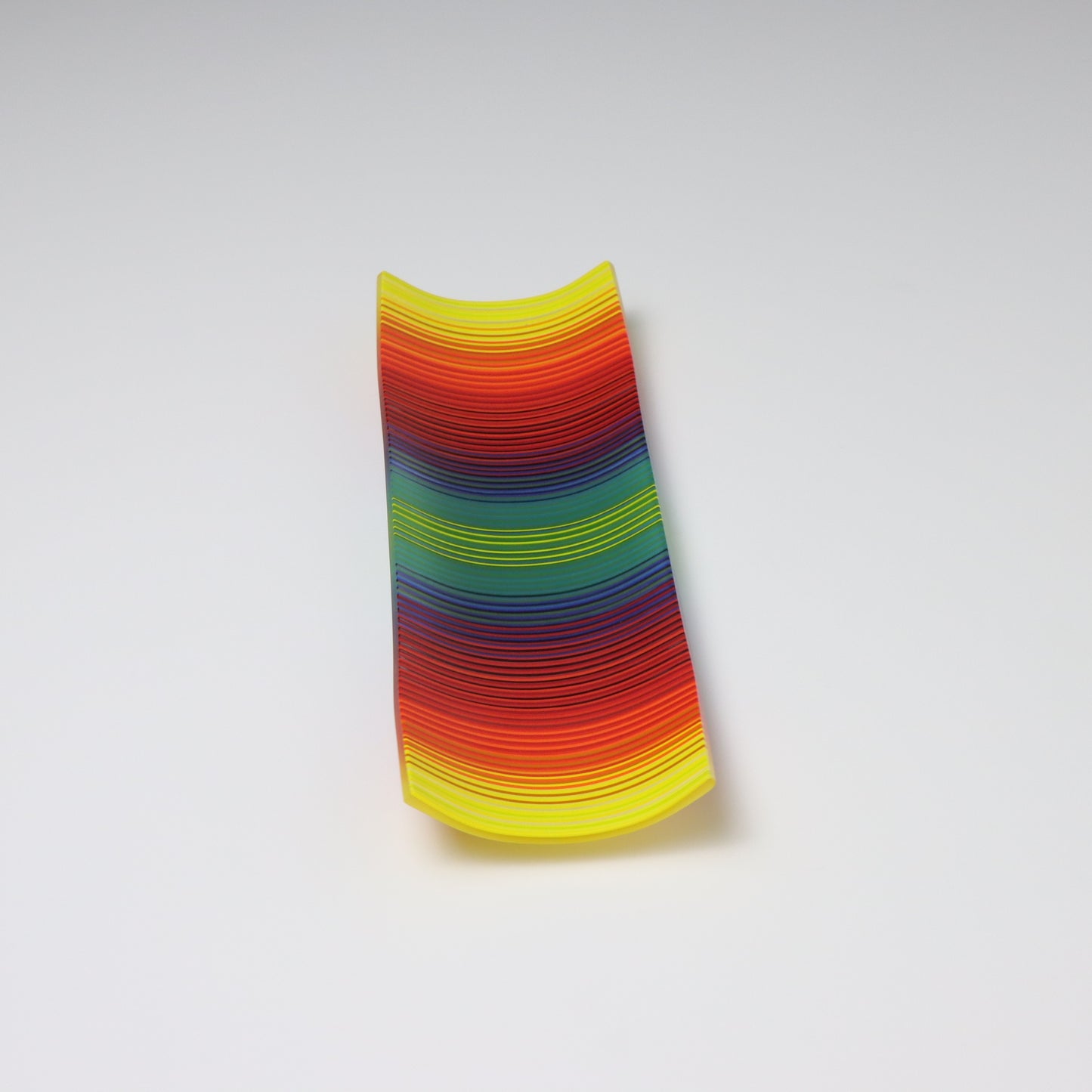 SX62 | Rectangular Shaped ColourWave Glass Plate | Yellow, Red, Purple and Green